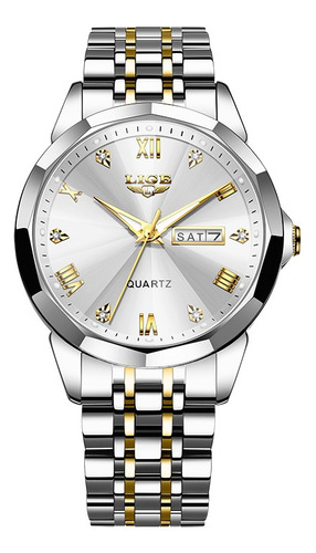 Reloj De Pulsera Cuarzo Fecha Luminoso Pantalla Analógica