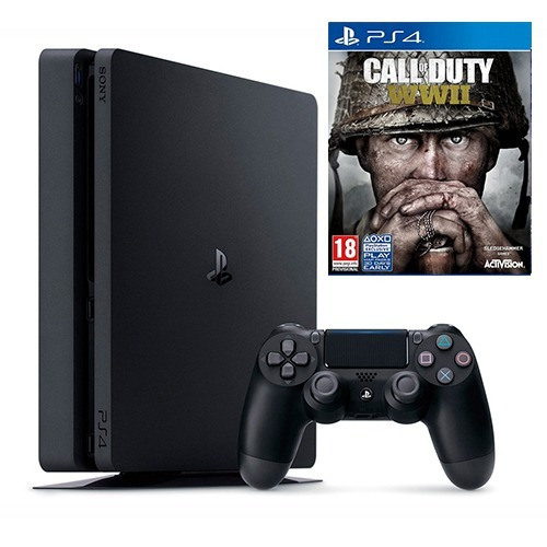 Consola Ps4 1tb + Call Of Duty Ww2 + Control Nuevo Domicilio