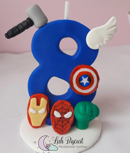 Imagem 4 de 5 de Vela De Aniversario Em Biscuit De Variados Temas
