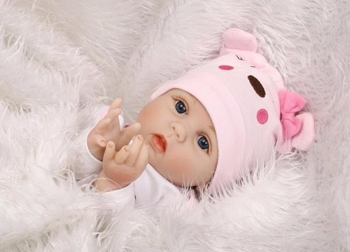 Bebe Reborn 57cm Silicon Envio Gratis Osita Muñeca Niña