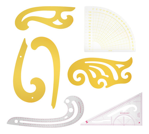 Hf Juego De 7 Reglas De Costura French Curve Para Dibujar