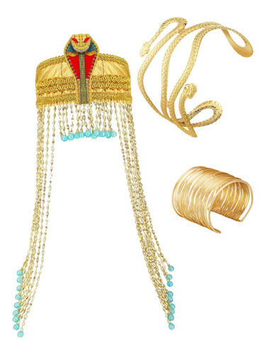 Tocado Egipcio Para Mujer, Corona, Diadema De Reina Egipcia