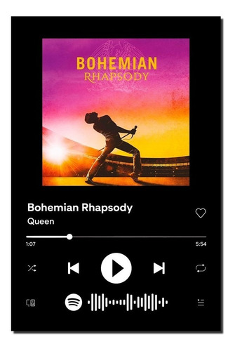 Imagem 3 de 5 de Placa Decorativa Interativa Música Spotify 15x21cm