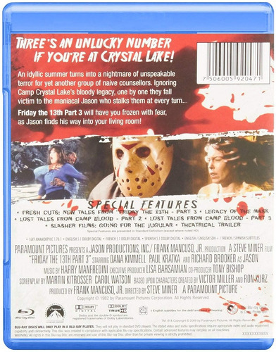 Viernes 13 Parte 3 Friday 13th Part 3 1982 Pelicula Blu-ray