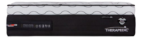 Colchón Individual Resortes Therapedic Baltra 33 Cm Medio Color Gris Oscuro