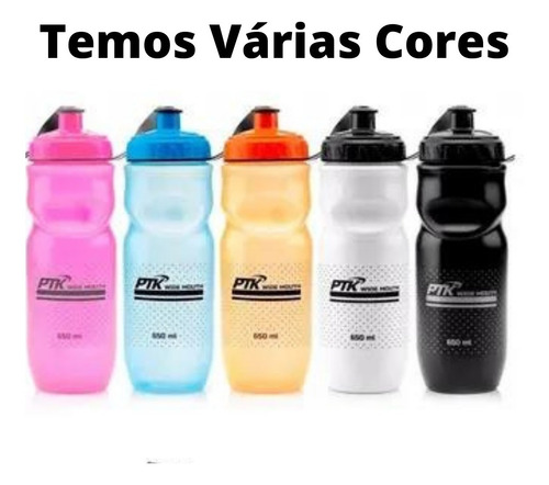 Squeeze Caramanhola Garrafa 650ml P/ Ciclistas Várias Cores