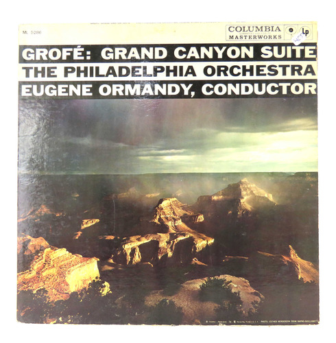 D405 Grofe / Eugene Ormandy -- Grand Canyon Suite Lp
