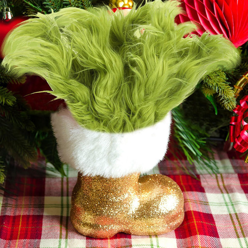 5x Picks De De Navidad, Adorno Verde, Relleno En Jarrón,