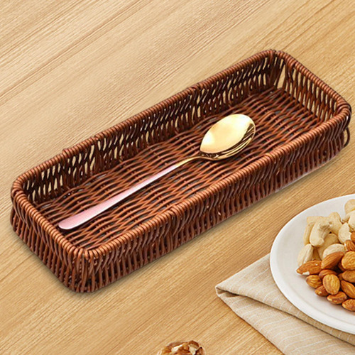 Cesta Tejida Para Servir, Porta Frutas, Bandeja De Comida L