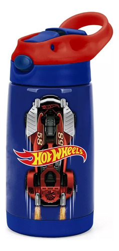 Garrafa Garrafinha Alumínio Menino Hot Wheels City Corrida