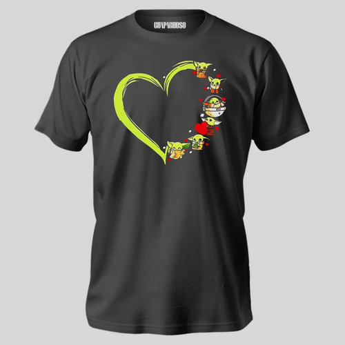 Playera Star Wars Corazón Grogu Estampado