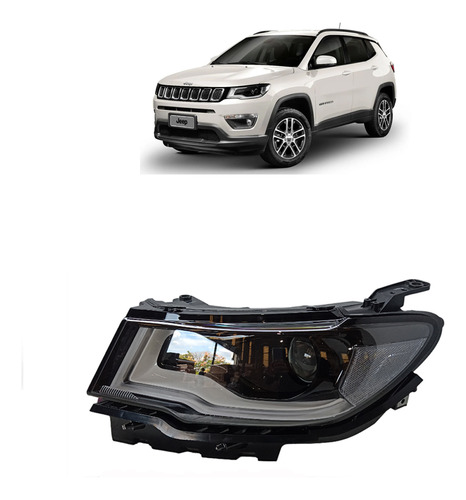 Farol Dianteiro Lado Esquerdo Jeep Compass Original 2018