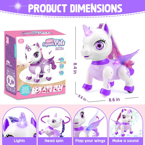 Pony Robot Control Remoto Niñas Regalo Navidad 20