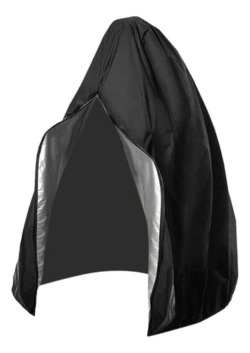 Silla Columpio Colgante Cubierta De Polvo Negro 115x190x1cm