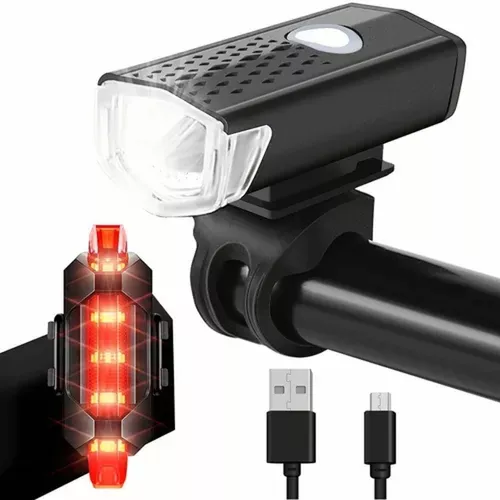 Luces Para Bicicleta Delantera Y Trasera Recargable Usb Bici