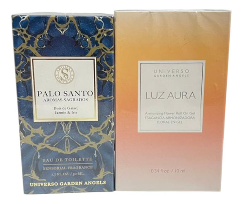 Perfume Palo Santo+ Rollon Luz Aura- Universo Garden Angels