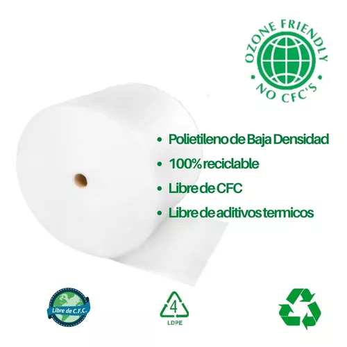 Polifoam Rollo Espuma Embalaje Sustituto Burbuja 50mtsx40cm