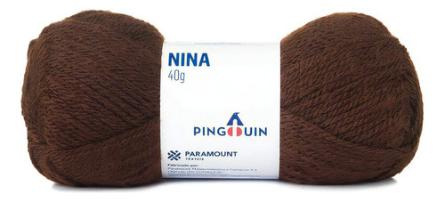 Lã Nina Pingouin 40g - Kit (pacote) Com 5 Novelos  Cor 0713 - Tabaco