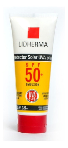 Lidherma Protector Solar 100gr Spf 50 A Prueba De Agua