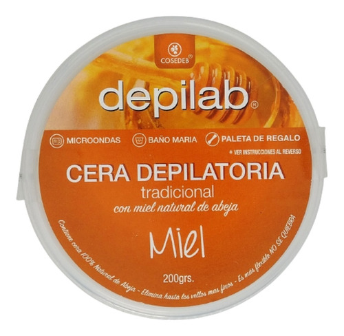 5 Potes Cera Depilatoria 200 Grs 100% Natural + Envío Gratis