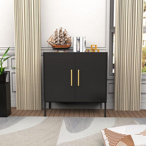 Gabinete Buffet Almacenamiento Madera Moderna Puertas Dobles