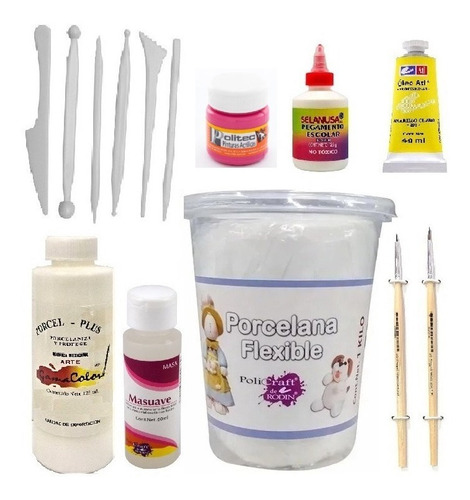 Kit De Manualidades Con 1kg De Pasta Francesa