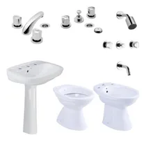 Comprar Combo Baño Roca Capea Tapa Loza Baño + Set Griferias