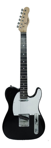 Guitarra Eléctrica Parquer Telecaster Negra Con Funda Color Negro Orientación de la mano Diestro