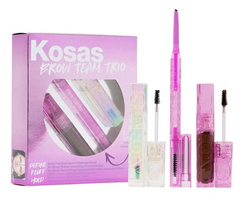 Kosas Set De Cejas Brow Team Trio Pencil + Gel