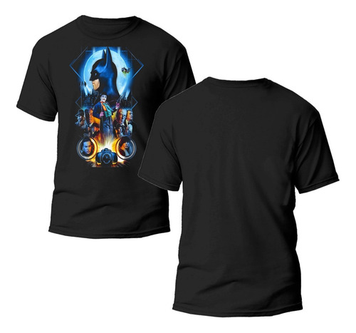 Playera Negra Estampado El Caballero De La Noche100% Algodon