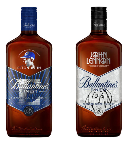 Whisky Ballantines John Lennon E Elton John 750ml