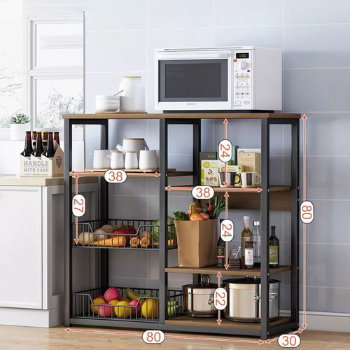 Armario Multiusos Mueble De Multicapa Para Cocina Estantes Blanco