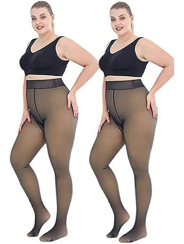 Medias Mujer Tallas Grandes Invierno Forrado Vellón 90g+220g