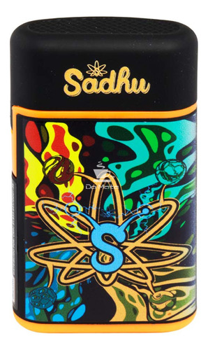 Caixa De Isqueiro Maçarico Sadhu Galáctico Preto C/10un