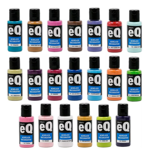 Acrilico Decorativo Eq Arte 50cc 59 Colores Disponibles X 12