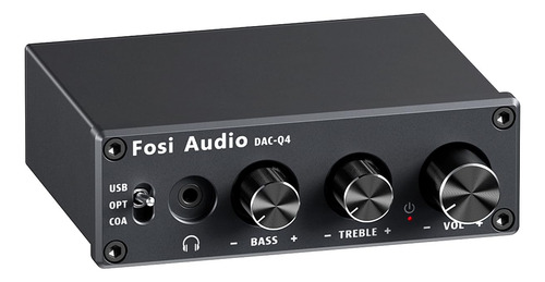 Dac Amplificador Fosi Audio Q4 Mini 24 Bits 192 Khz Rca Aux