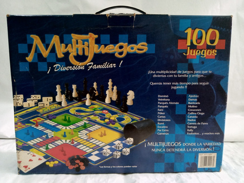 100 Juegos De Mesa, Domino. Ajedrez. Dama. Multijuegos 