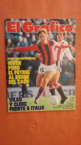 El Grafico 3326 5/7/1983 Vilas Y Clerc Frente A Italia Davis