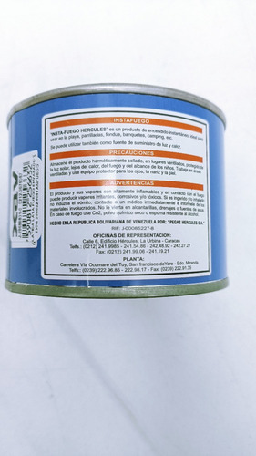 Lata Gel Fuego Envasado Instafuego 230gr Hercules 8614 Xavi