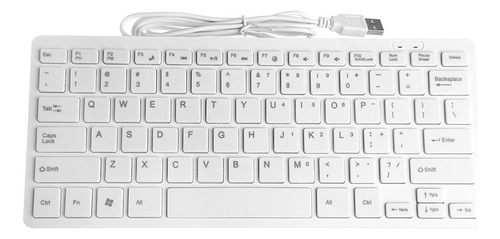 (w) Teclado Externo Delgado Multimedia Con Cable Usb Para Po