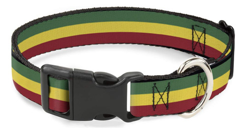 Buckle-down Pc-w-m Rasta - Collar De Clip De Plástico, Med.