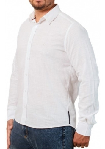 Camisa Social Lisa: Lino Bianco Argento 4-gg