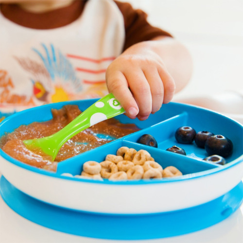 Imagem 3 de 8 de Prato Infantil Munchkin Com Divisória Ventosa Bebe Envio 24h