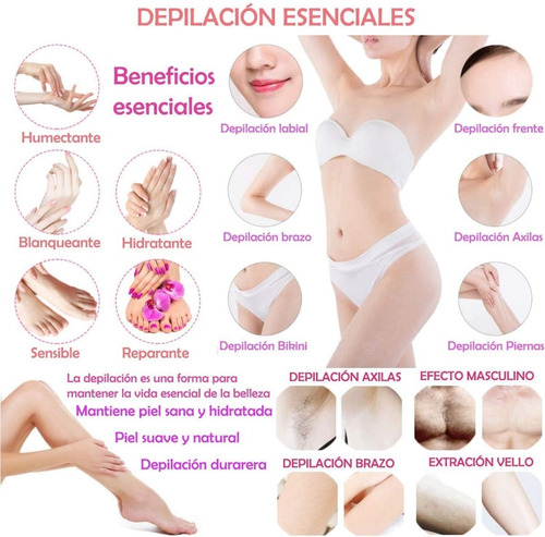 Imagen 6 de 9 de Maquina Depiladora De Cera Roll On Simple + Cartuchos Pack