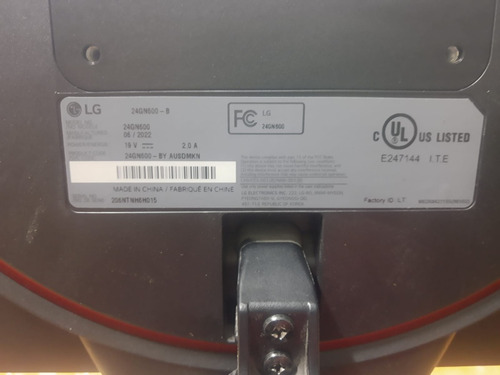 Pantalla Lg Modelo 24gn600 Para Refacciones (Usado)