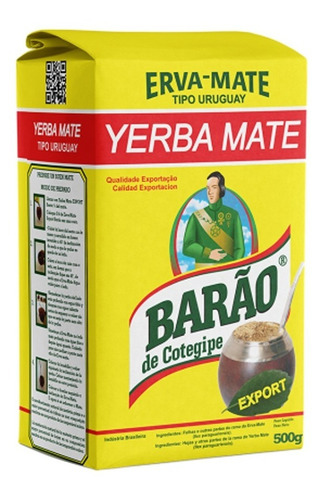 Erva Mate Export Uruguai Barão De Cotegipe 500g
