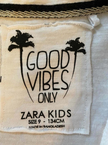 Remera Musculosa Niño Sin Estrenar M:.zara T. 9años 134cm