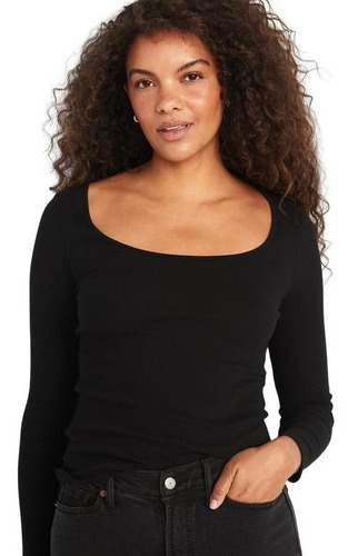 Top Mujer Old Navy Manga Larga Para Negro