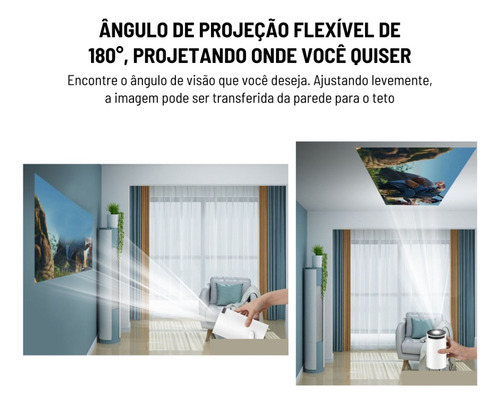 Projetor Genérico Portátil 4k Hd Android 11.0 Smart Wifi 5g