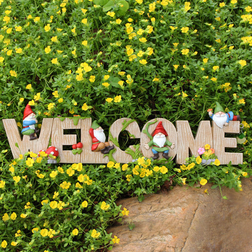 Bonita Decoración De Bienvenida Para Jardín Con Forma De Ena